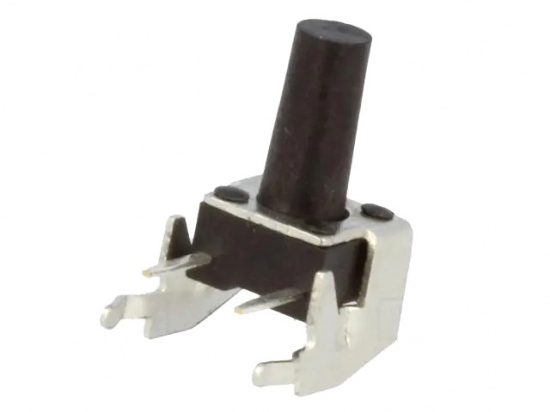Microswitch drukknop (maakcontact) 6x6x11mm vertikaal